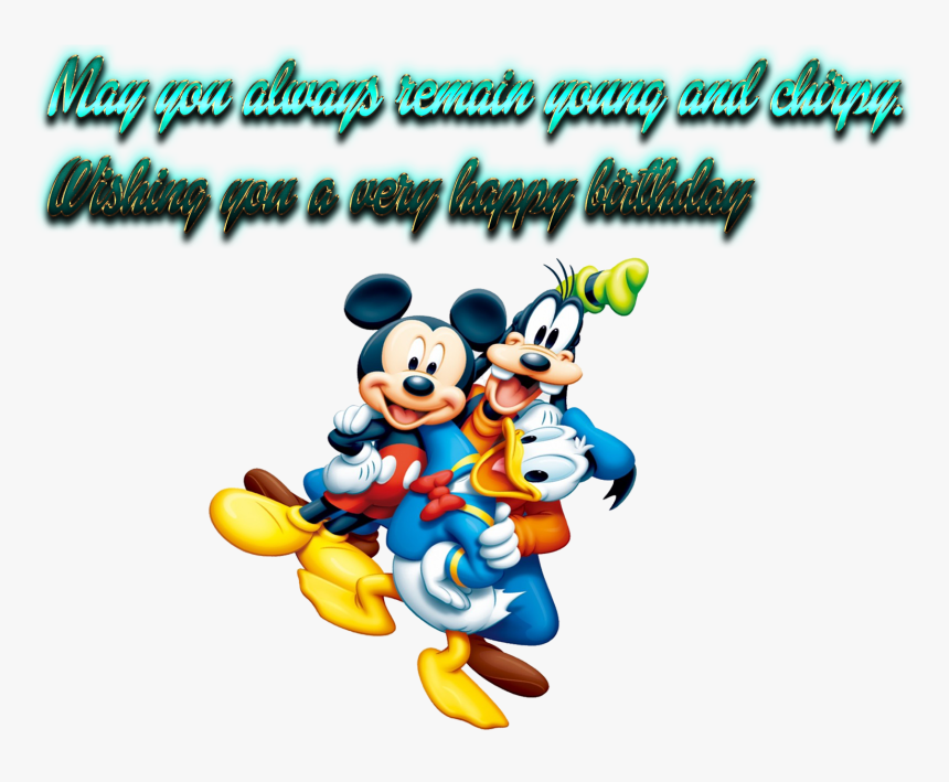 1st Birthday Wishes Png Image Download - Mickey Mouse Cartoons, Transparent Png, Free Download