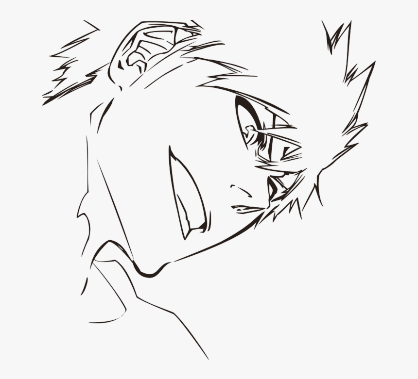 Png Line Art - Anime Character Line Arts Png, Transparent Png, Free Download