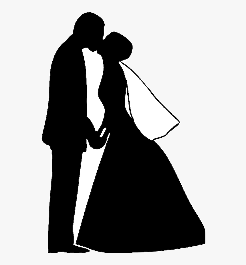 Wedding Marriage Bride Clip Art - Wedding Couple Silhouette, HD Png Download, Free Download