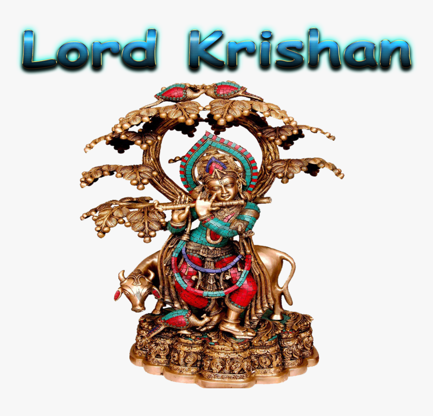 Lord Krishan Png Free Pic - Peacock Cow Krishna, Transparent Png, Free Download