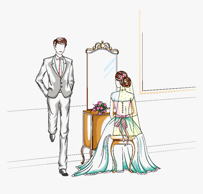 Wedding Marriage Bridegroom Illustration - Bridegroom, HD Png Download, Free Download