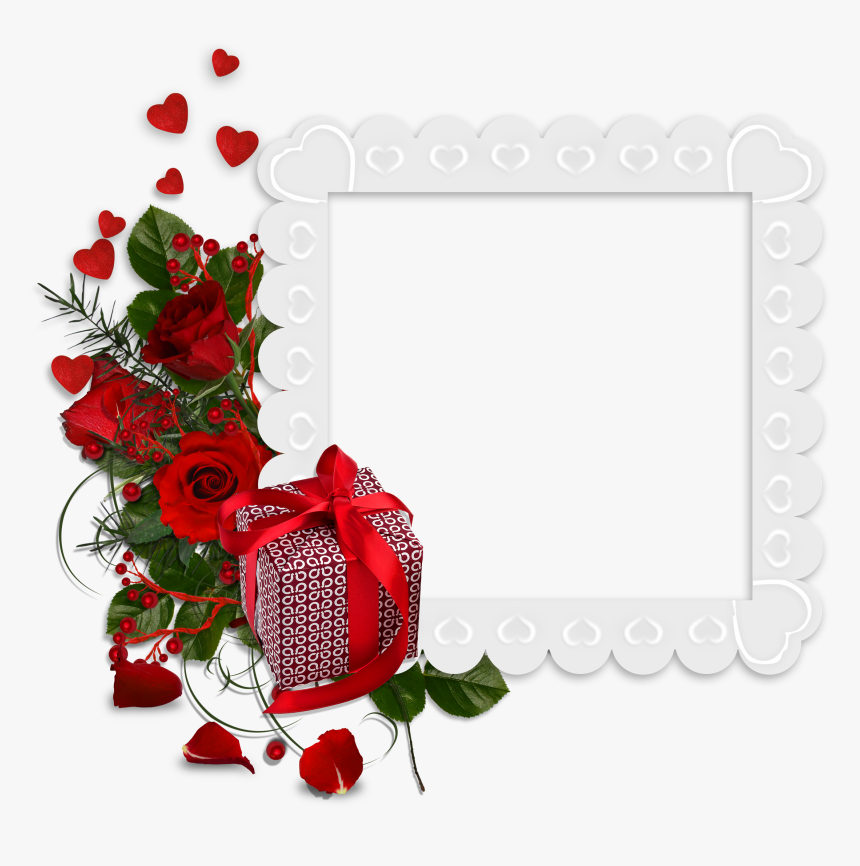 White Love Png Frame, Transparent Png, Free Download