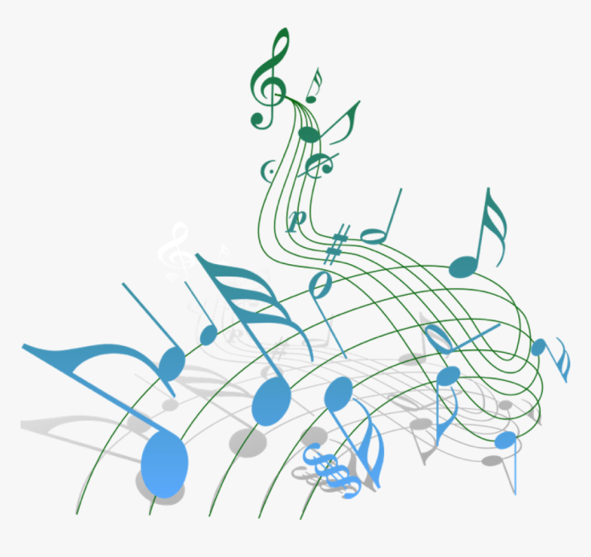 Free Colourful Musical Notes Png - Blue And Green Music Notes, Transparent Png, Free Download