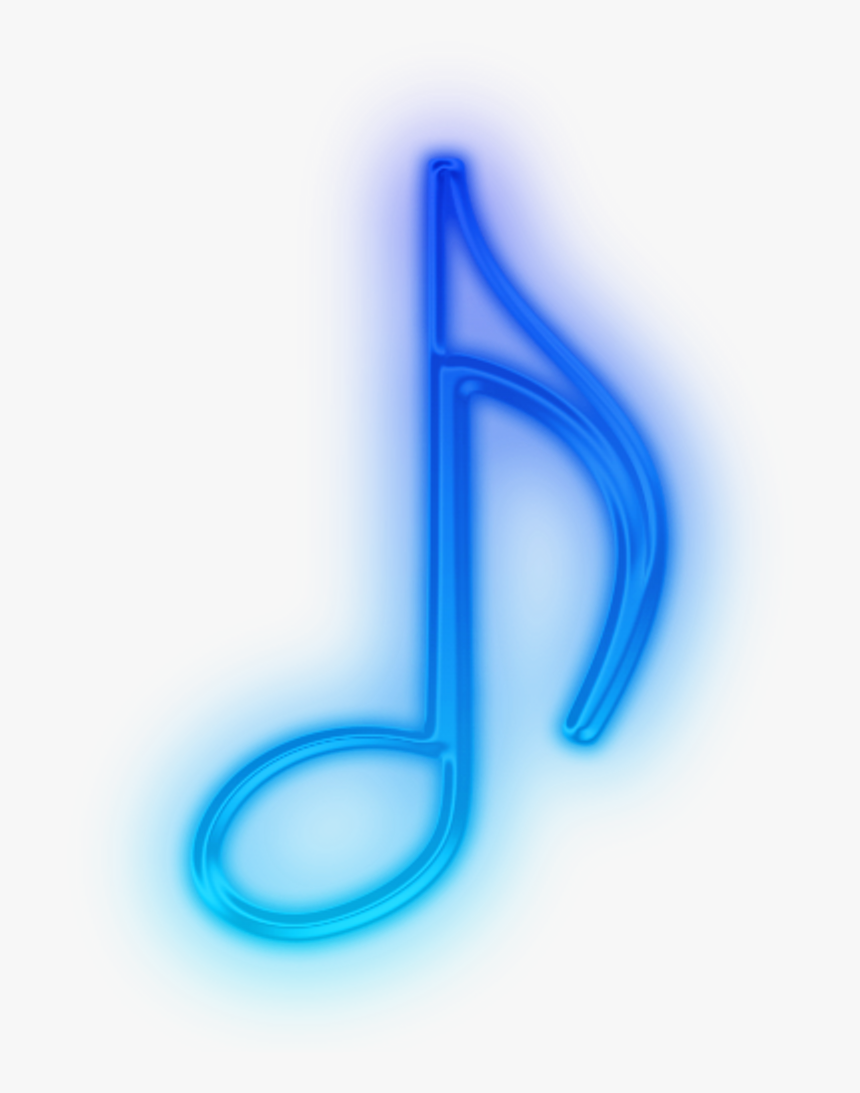 Music Note Png Neon - Transparent Blue Aesthetic Png, Png Download, Free Download
