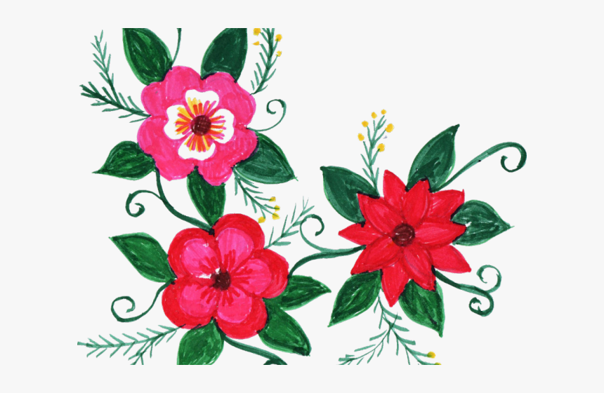 Floral Clipart Group - Flower Design Colorful Transparent, HD Png Download, Free Download