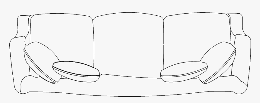 Plan Png - Sofa Plan - Line Art, Transparent Png, Free Download