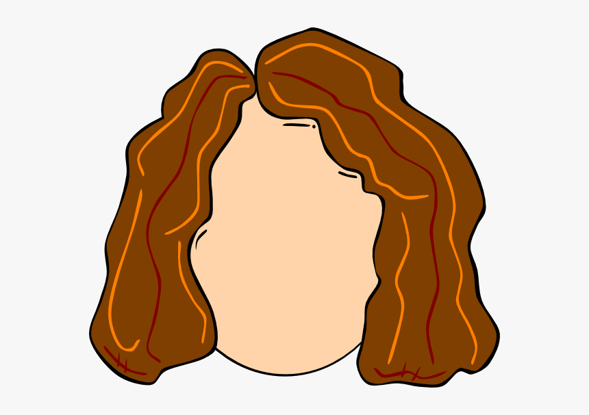Young Girl Hair Highlights Svg Clip Arts - Clipart Brown Hair, HD Png Download, Free Download