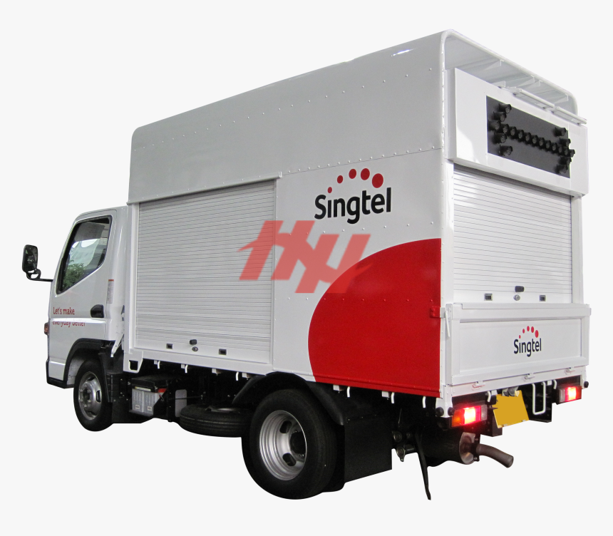 Singtel Mobile Service Workshop Edited - Trailer Truck, HD Png Download, Free Download