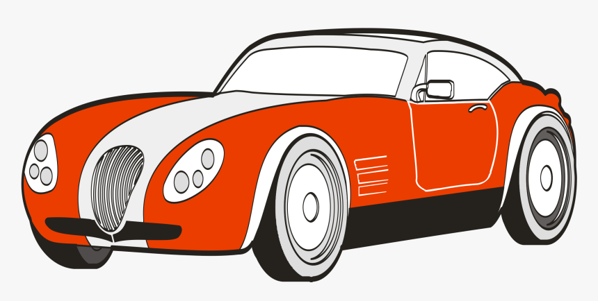 Sports Car Ferrari S - Car Drawing With Colour, HD Png Download, Free Download