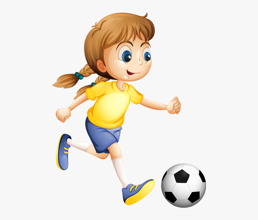 menina jogando futebol para colorir para crianças 6823404 Vetor no Vecteezy