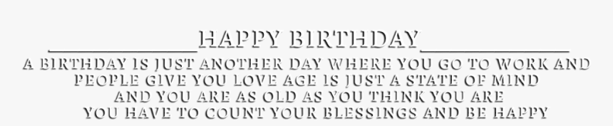 Happy Birthday Png Text - Ivory, Transparent Png, Free Download