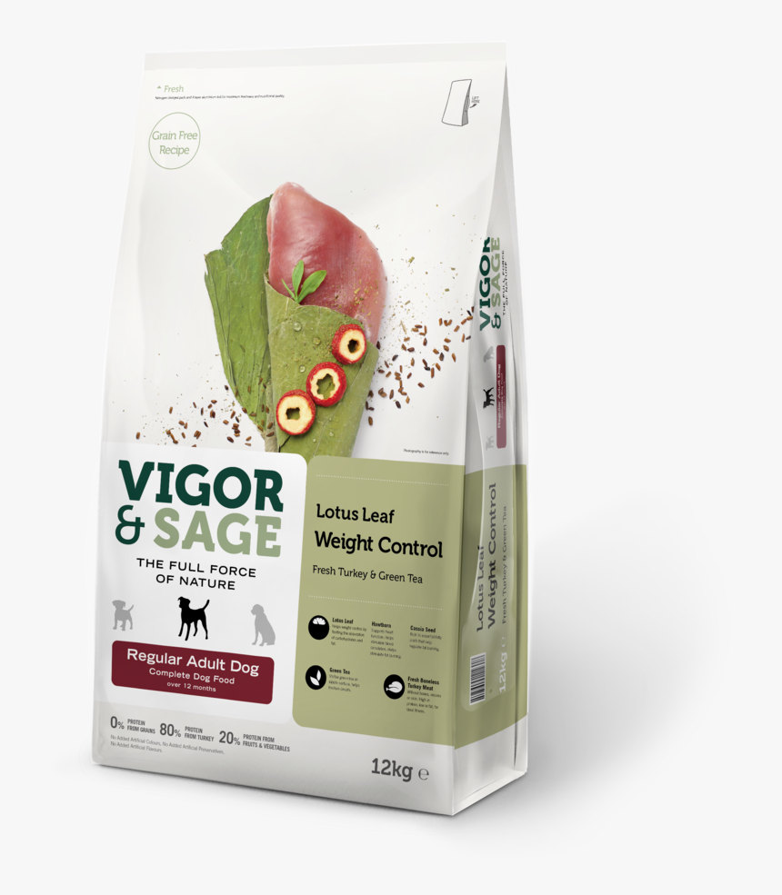 Lotus Leaf Weight Control Regular Adult Dog 12kg - Vigor & Sage Dog Food Review, HD Png Download, Free Download