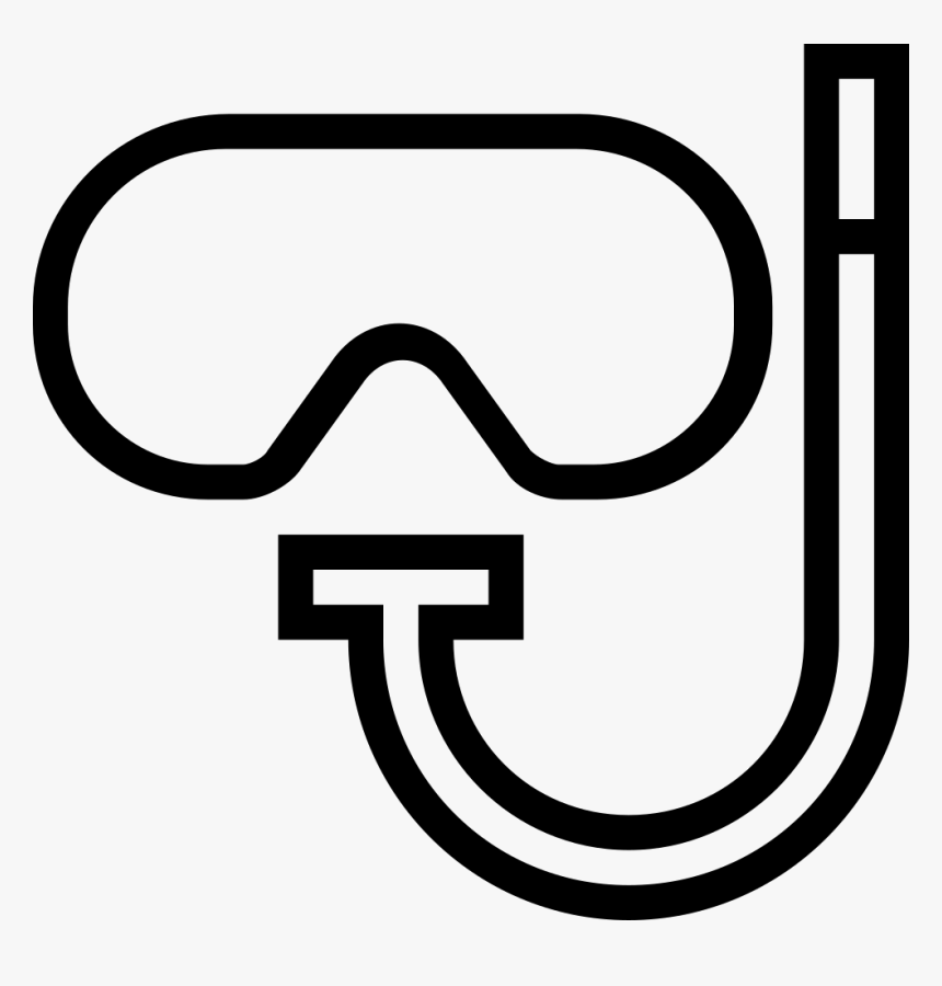 Diving Googles Outlined Sportive Tool Symbol - Dibujo Gafas De Buceo, HD Png Download, Free Download