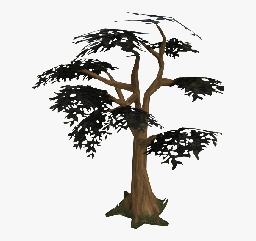 3d Black Tree Png - Silhouette, Transparent Png, Free Download