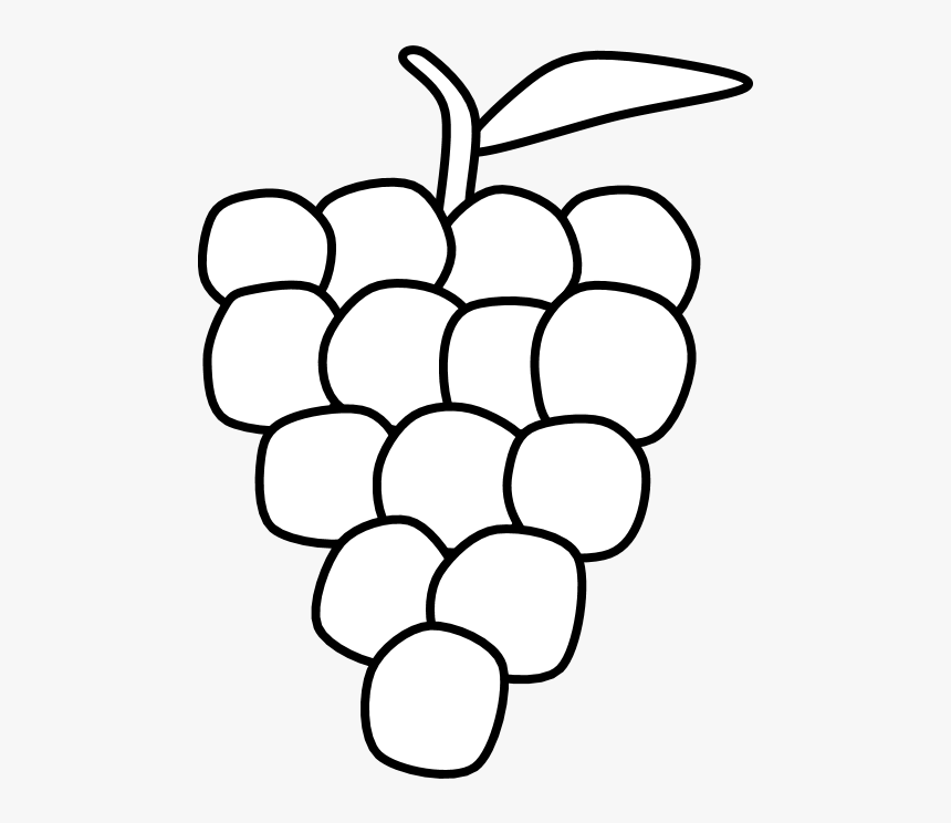 Grapes, Bunch, Black And White - Seedless Fruit, HD Png Download, Free Download