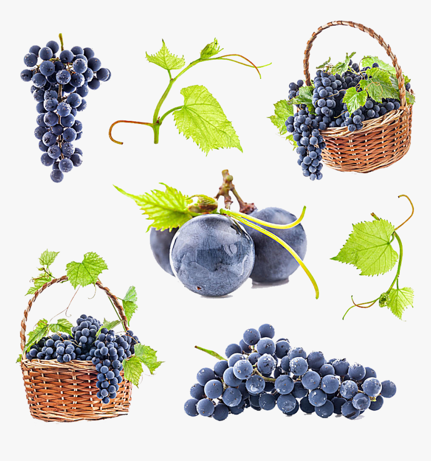 Grapes In Basket Png, Transparent Png, Free Download