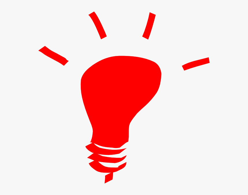 Red Light Bulb Clip Art - Light Bulb Clip Art, HD Png Download, Free Download