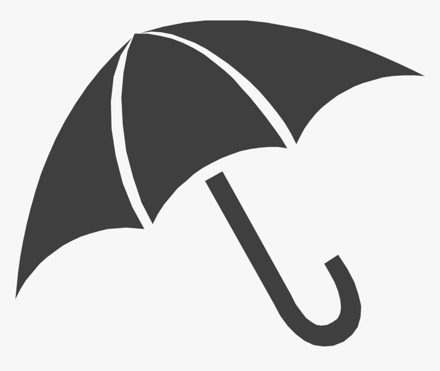 Umbrella, Rain, Wind, Retro, Wet, Weather, Season - Black Umbrella Clipart, HD Png Download, Free Download