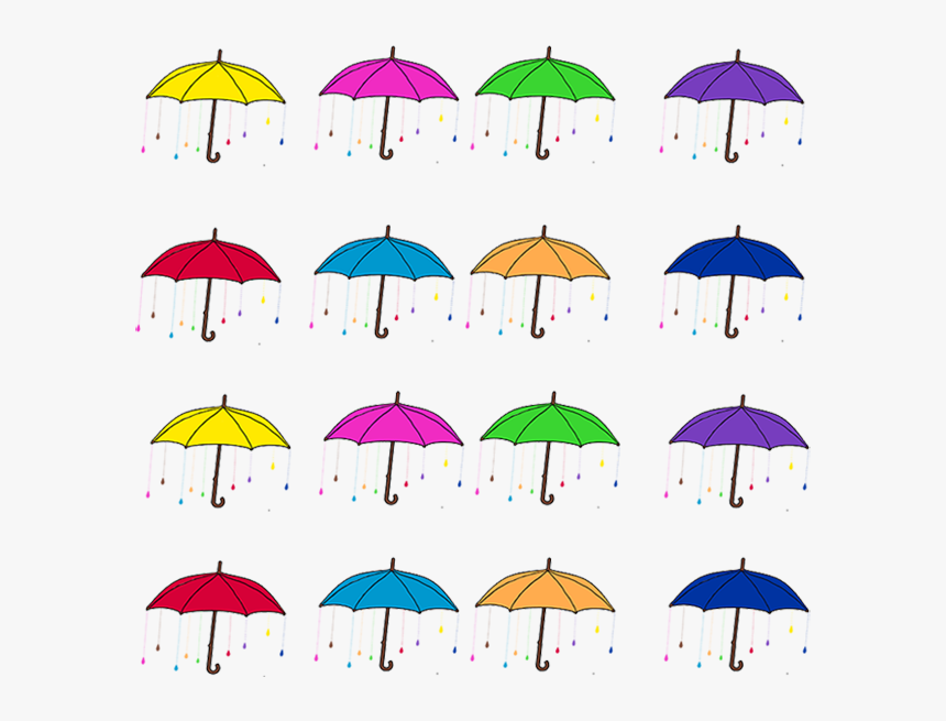 Colorful Rain Umbrellas Rain Digital Art Image Rain - Umbrella, HD Png Download, Free Download
