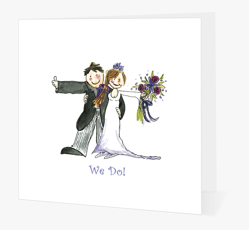 We Do Happy Wedding Couple - Cartoon Bride And Groom And Kilt, HD Png Download, Free Download