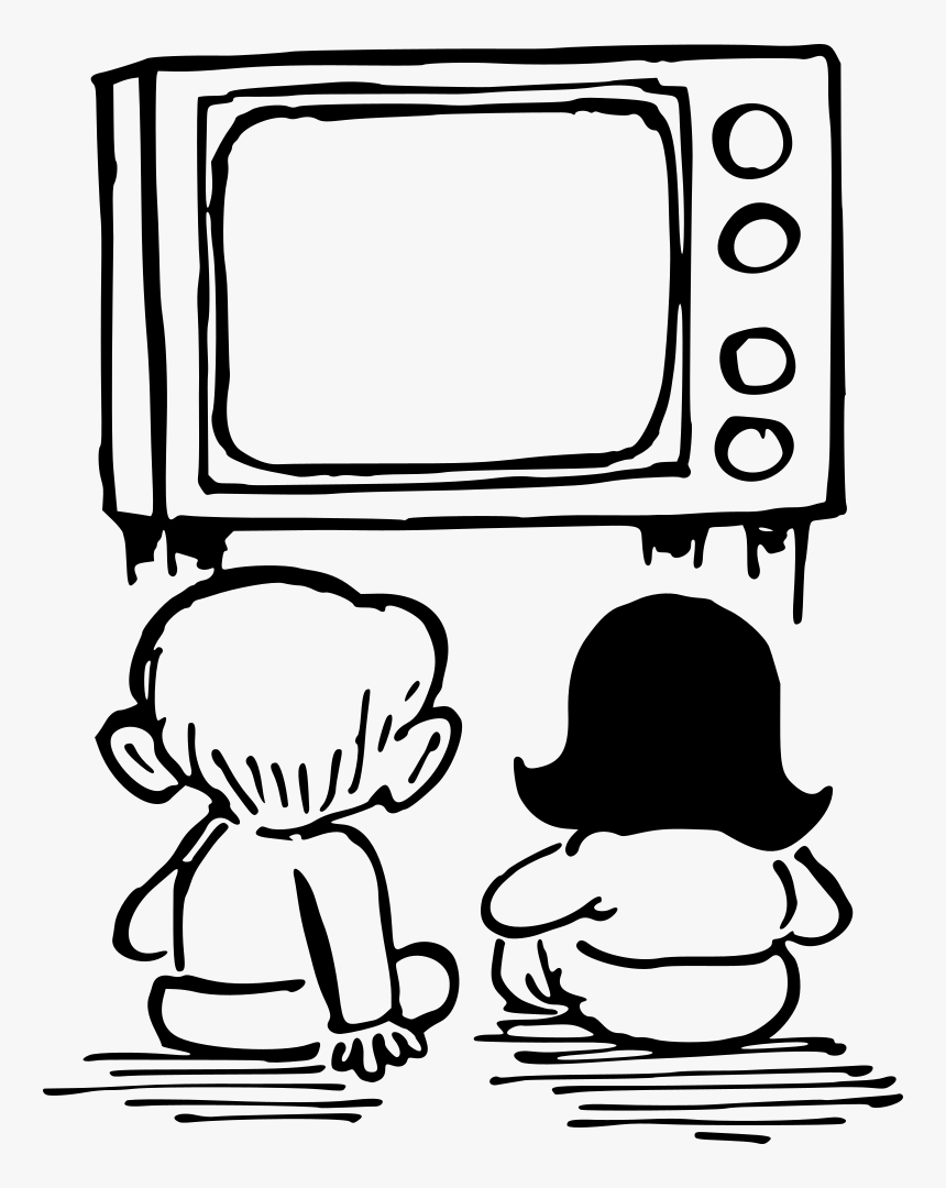 Cliparts For Free - Watch Tv Black And White, HD Png Download, Free Download