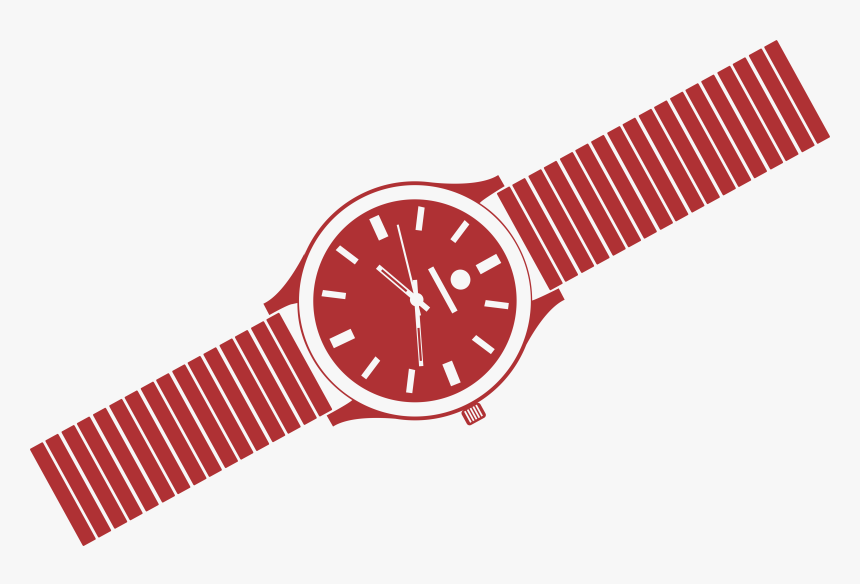 See Clipart Red Watch - Analog Watch, HD Png Download, Free Download