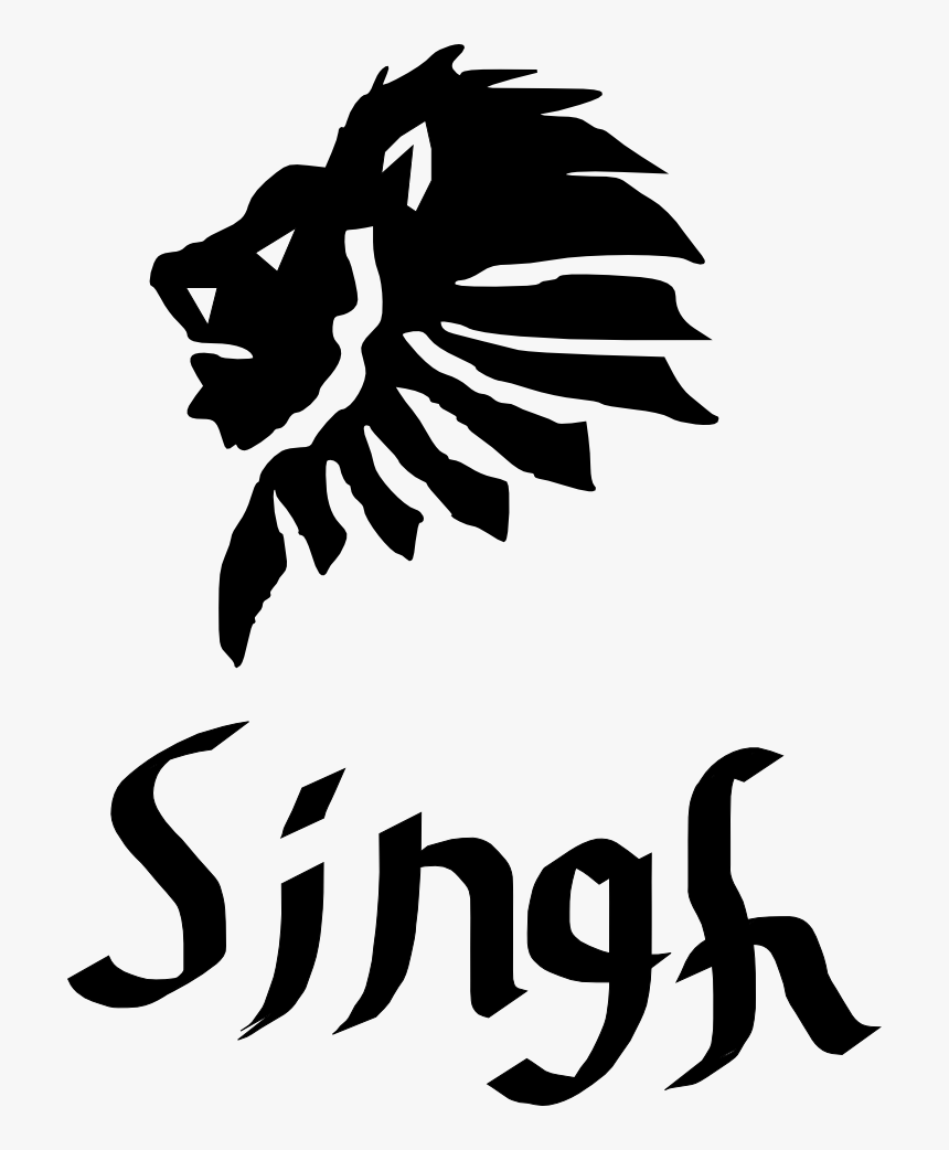 Singh - Lion Head Silhouette Png, Transparent Png, Free Download