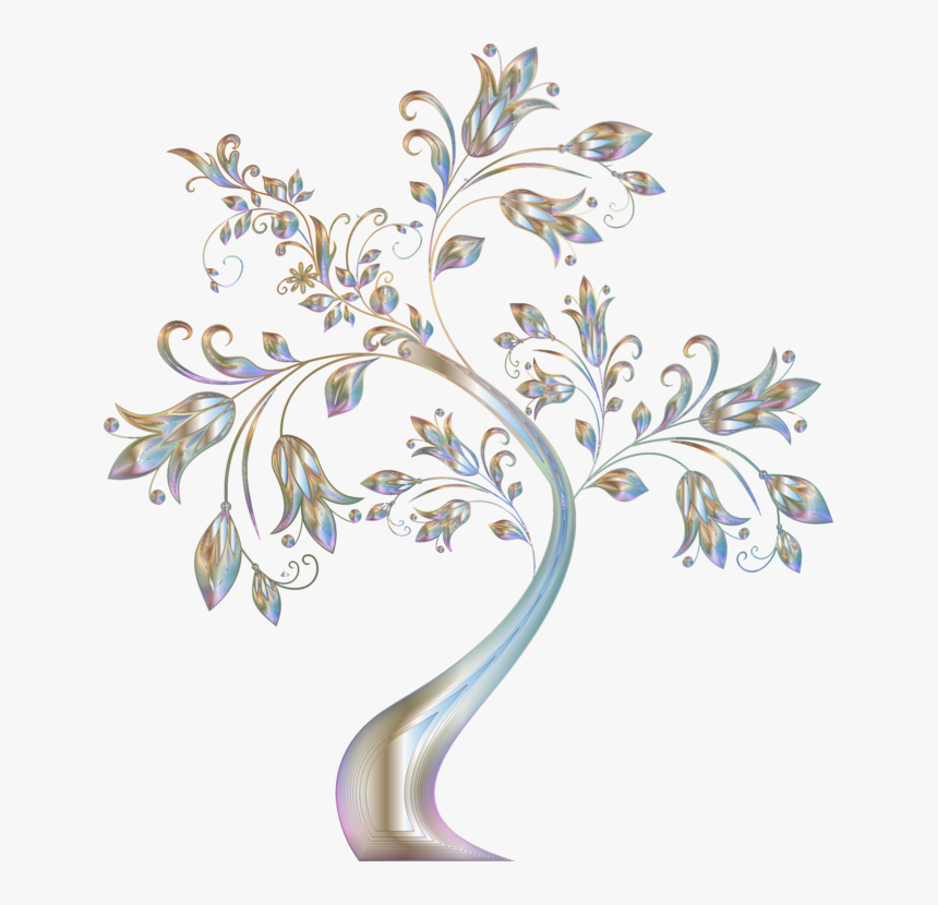 Plant,flower,tree - Background Flower Border Design, HD Png Download, Free Download