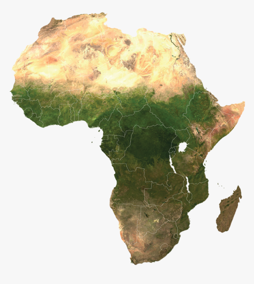 Ecotraining Map Satelite - Aids Outbreak In Africa, HD Png Download, Free Download