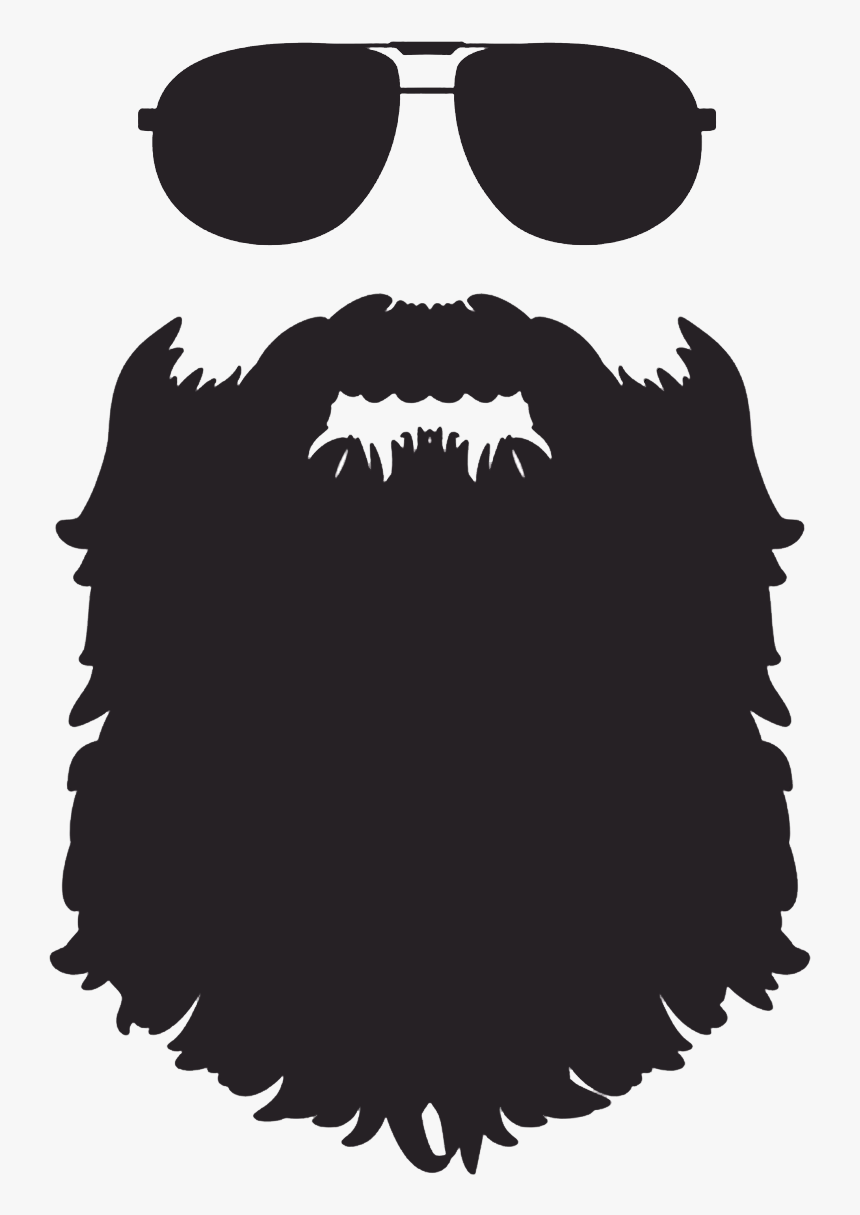 Beard Silhouette Clip Art - Black Beard No Background, HD Png Download, Free Download