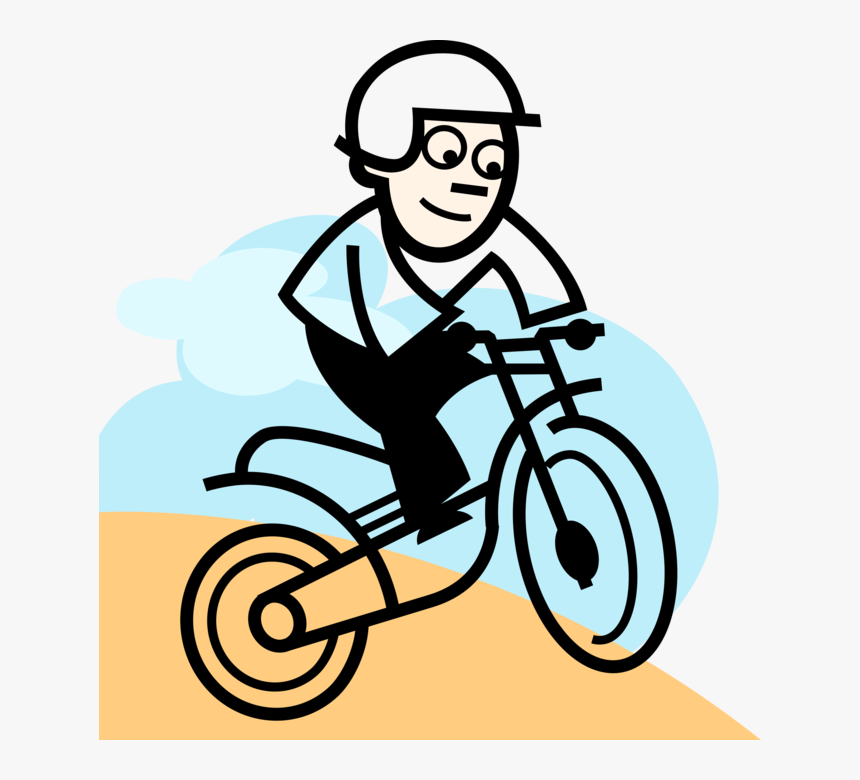 Vector Illustration Of Dirt Bike Motorcycle Or Motorbike, HD Png Download, Free Download