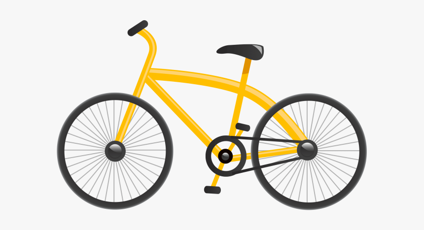 Bycycle Png - Bicicleta Amarilla Dibujo Animado, Transparent Png, Free Download