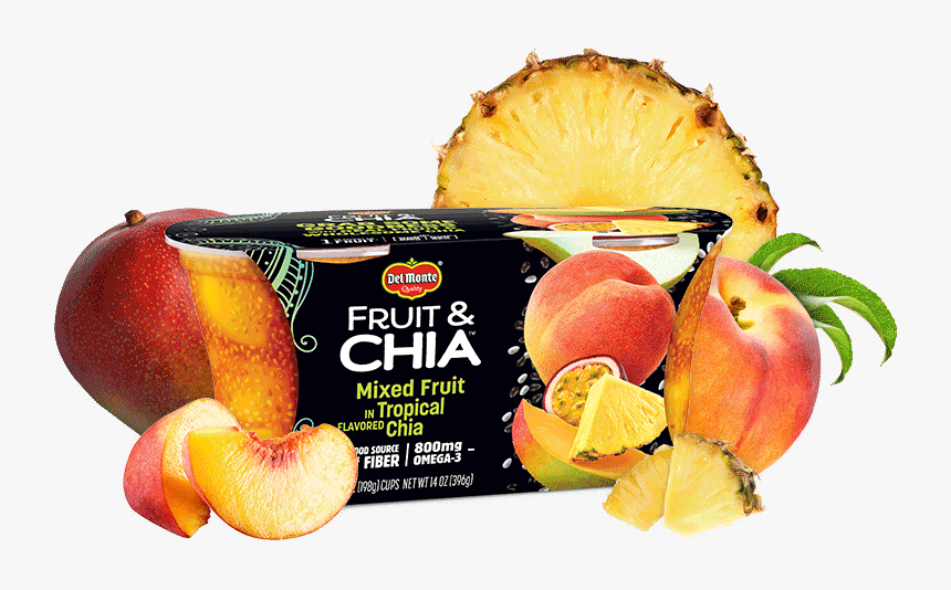 Fruit & Chia™ Mixed Fruit In Tropical Flavored Chia - Pears In Blackberry Chia, HD Png Download, Free Download