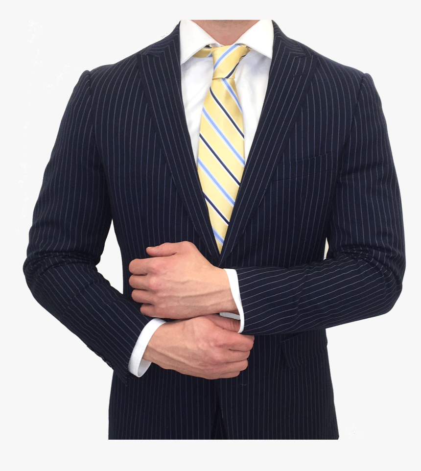 Transparent Suit - Navy Blue Striped Suit, HD Png Download, Free Download