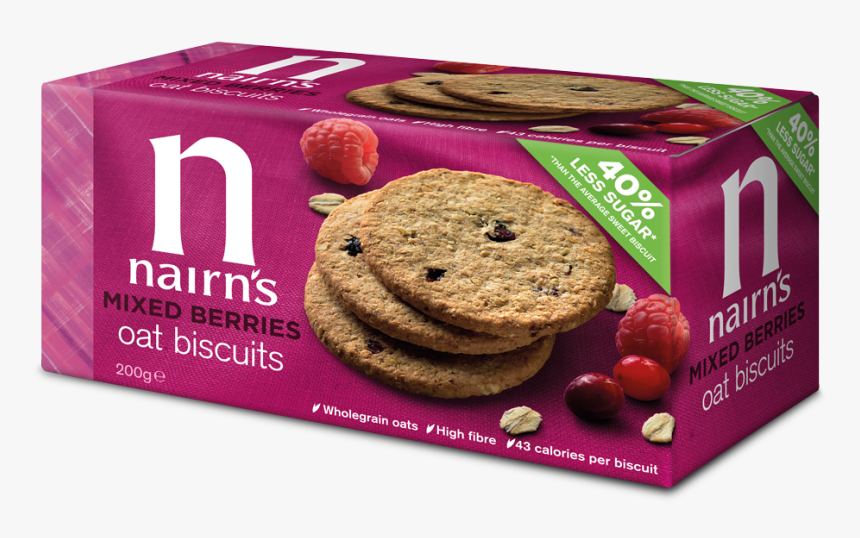 Mixed Berries Oat Biscuits - Nairns Chocolate Oat Biscuits, HD Png Download, Free Download