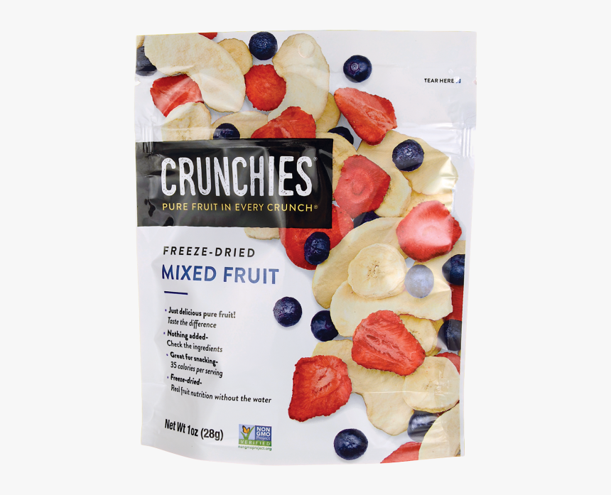 Crunchies Food Company Freeze Dried Mixed Fruit 1 Oz - Freeze Dried Fruits Packaging, HD Png Download, Free Download