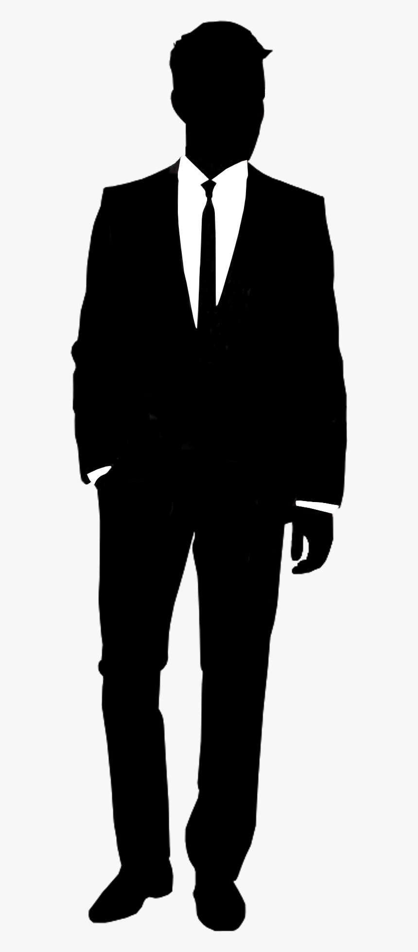 Suit Silhouette Shirt Informal Attire - Suit Man Silhouette Png, Transparent Png, Free Download