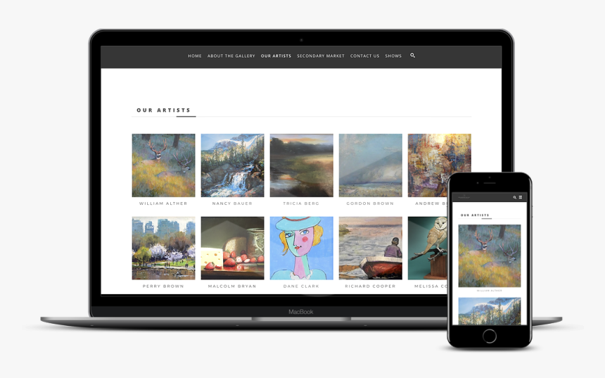 Artcloud Websites On Laptop And Mobile Screens - Website, HD Png Download, Free Download