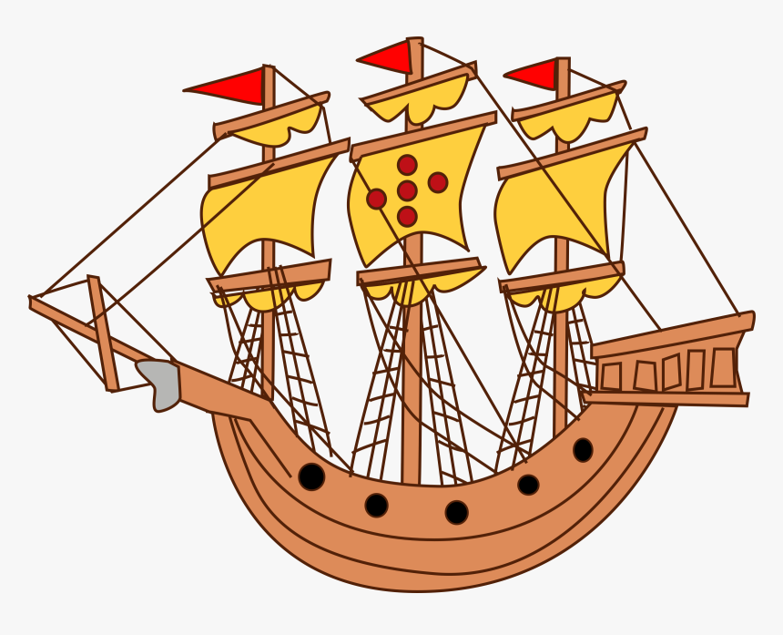 Boat Clipart Medieval - Big Sailboat Clipart, HD Png Download, Free Download