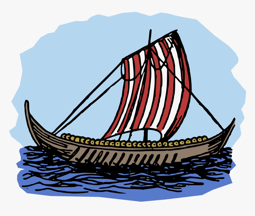 Viking Ship Clipart Transparent - Colour Image Of Boat, HD Png Download, Free Download