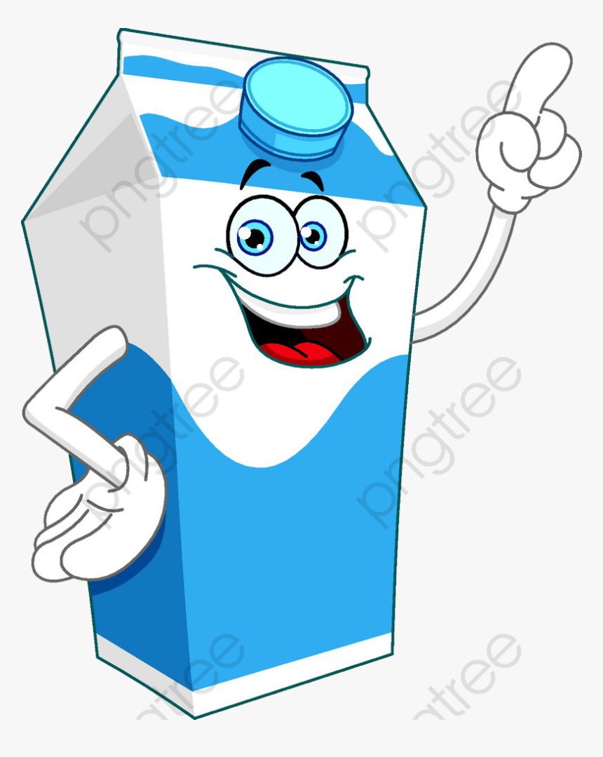 Milk Clipart Cartoon - Milk Cartoon Clipart, HD Png Download, Free Download