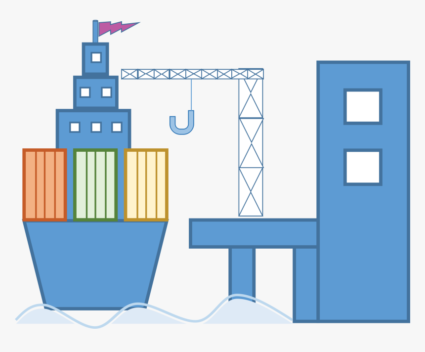 Transparent Cargo Ship Clipart - Port Clipart Png, Png Download, Free Download