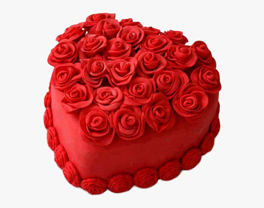 Hot Red Heart Cake - Cake Designs In Heart Shape, HD Png Download, Free Download