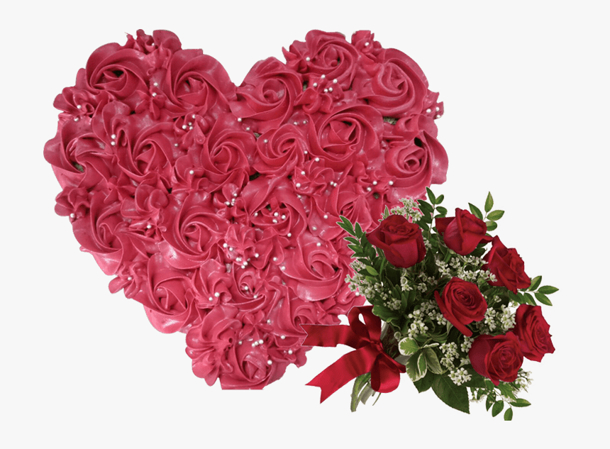 Garden Roses, Hd Png Download - Black Forest Valentine Special Cake, Transparent Png, Free Download