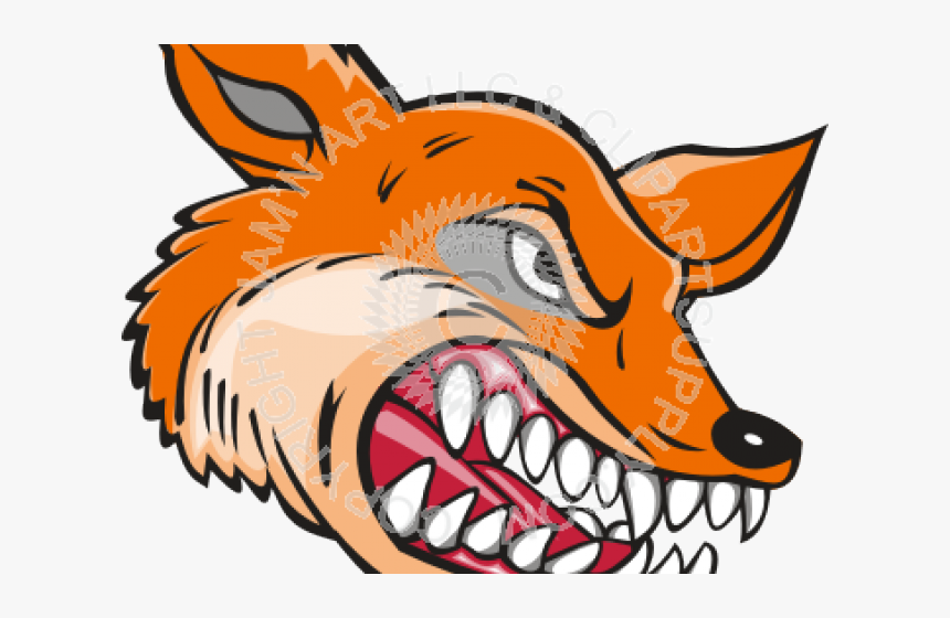 Teeth Clipart Fox - Cartoon Mean Fox, HD Png Download, Free Download