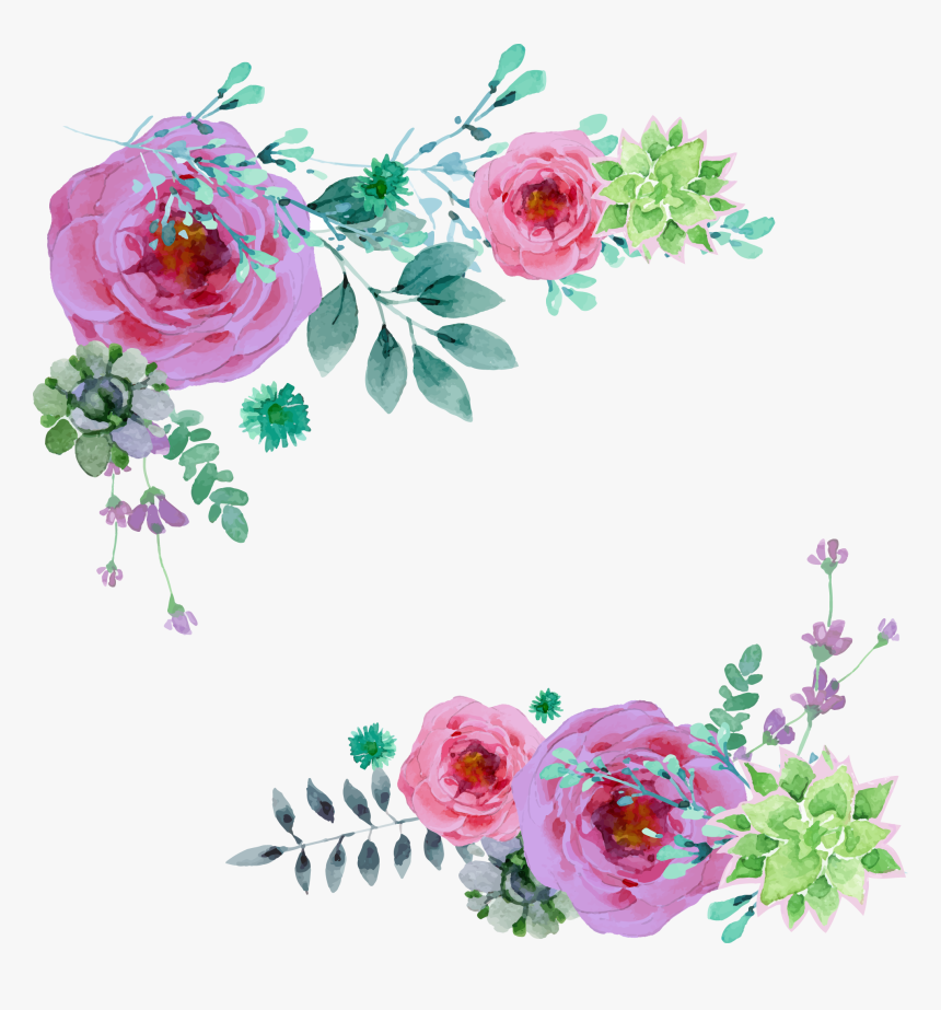 Bouquet Vector Light Pink Rose - Bridal Shower Flowers Clip Art, HD Png Download, Free Download