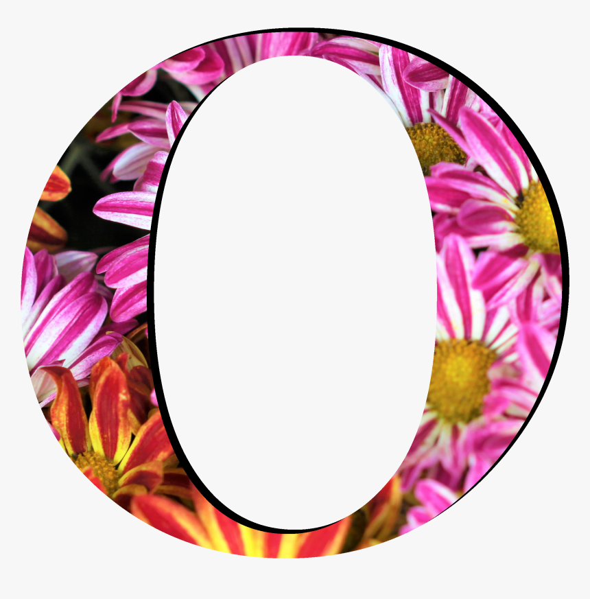 Flower Pattern Letters O - Circle, HD Png Download, Free Download