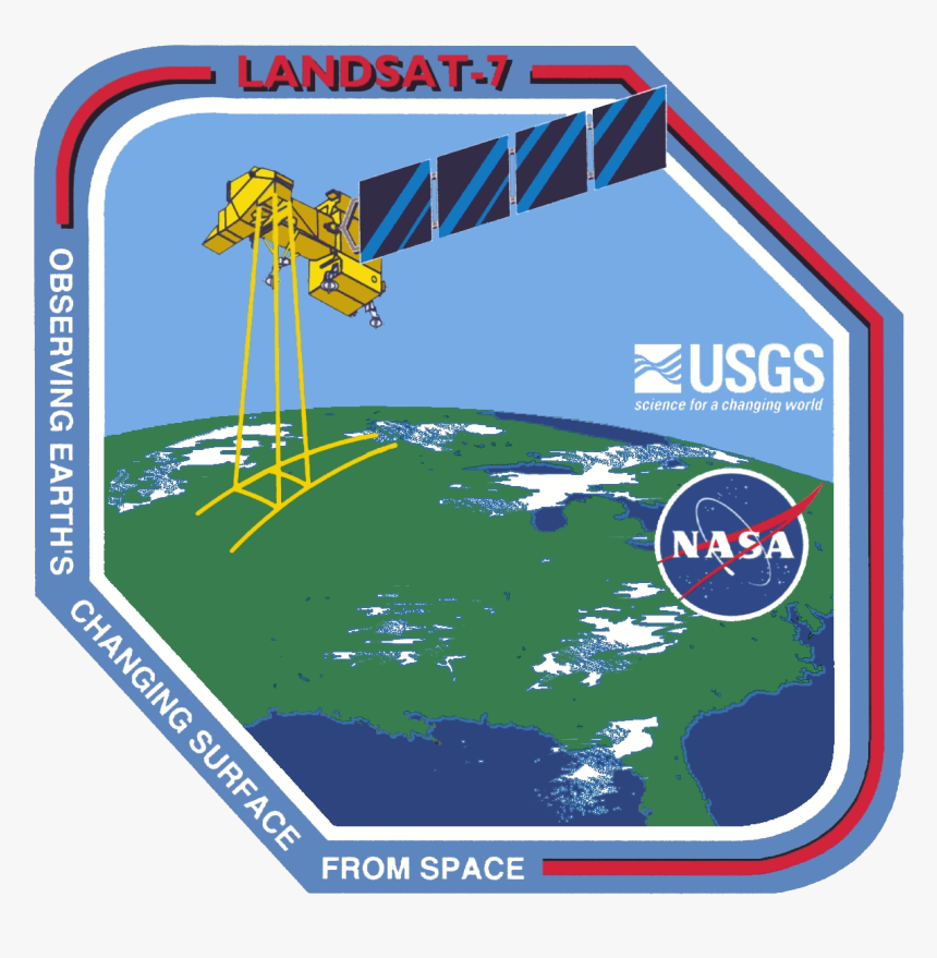 Landsat-7 Mission Patch - Landsat 7 Mission Patch, HD Png Download, Free Download