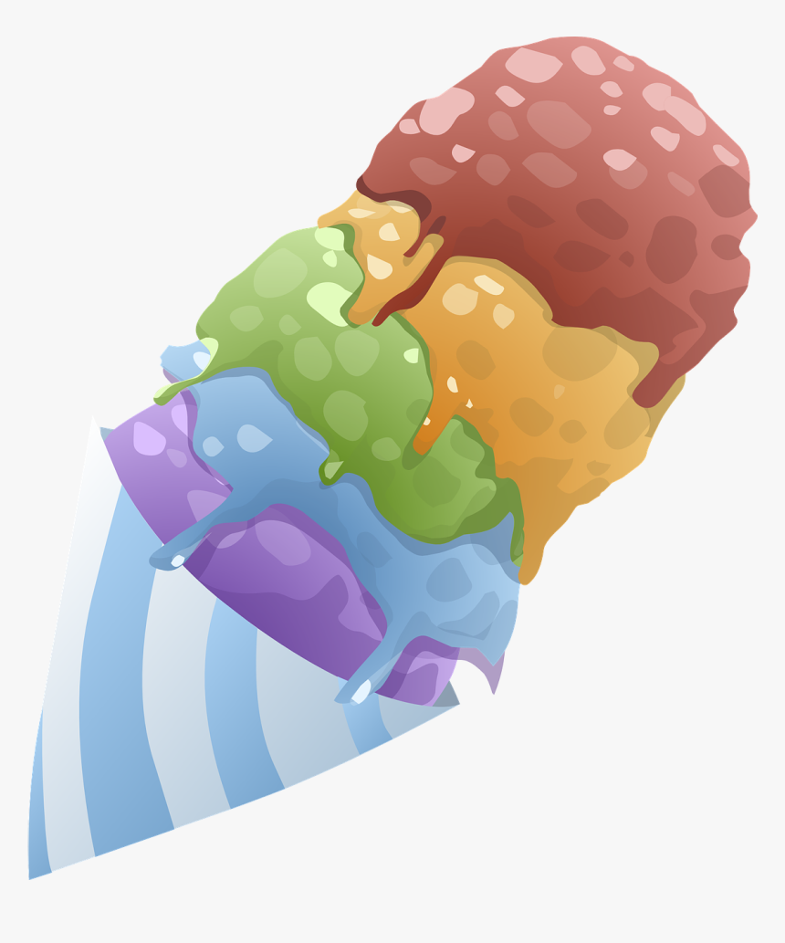 Sherbet Ice Cream Cartoon, HD Png Download, Free Download