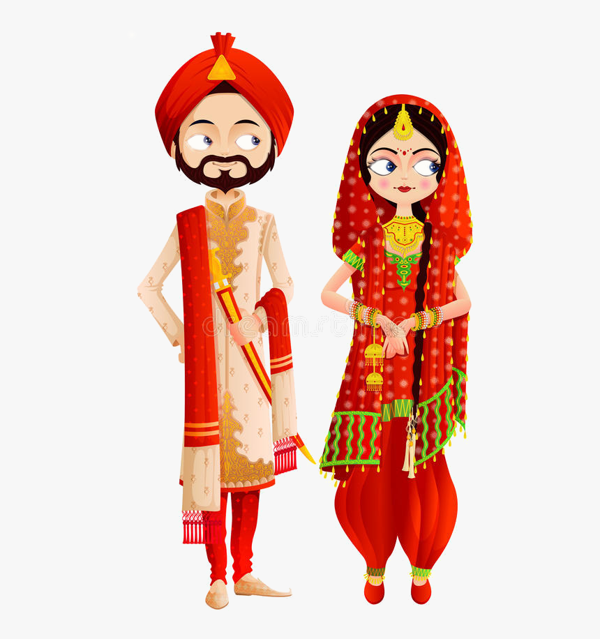 Free Wedding Invitation Video - Sikh Wedding Clip Art, HD Png Download, Free Download